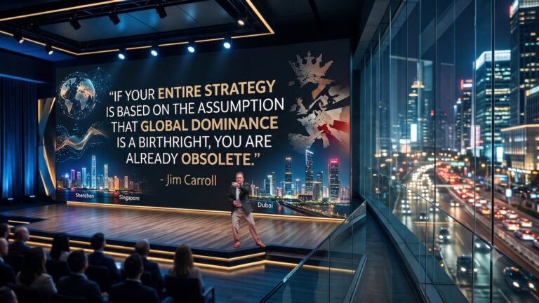 Daily Inspiration: “If your entire strategy is based on the assumption that global dominance is a birthright, you are already obsolete.”