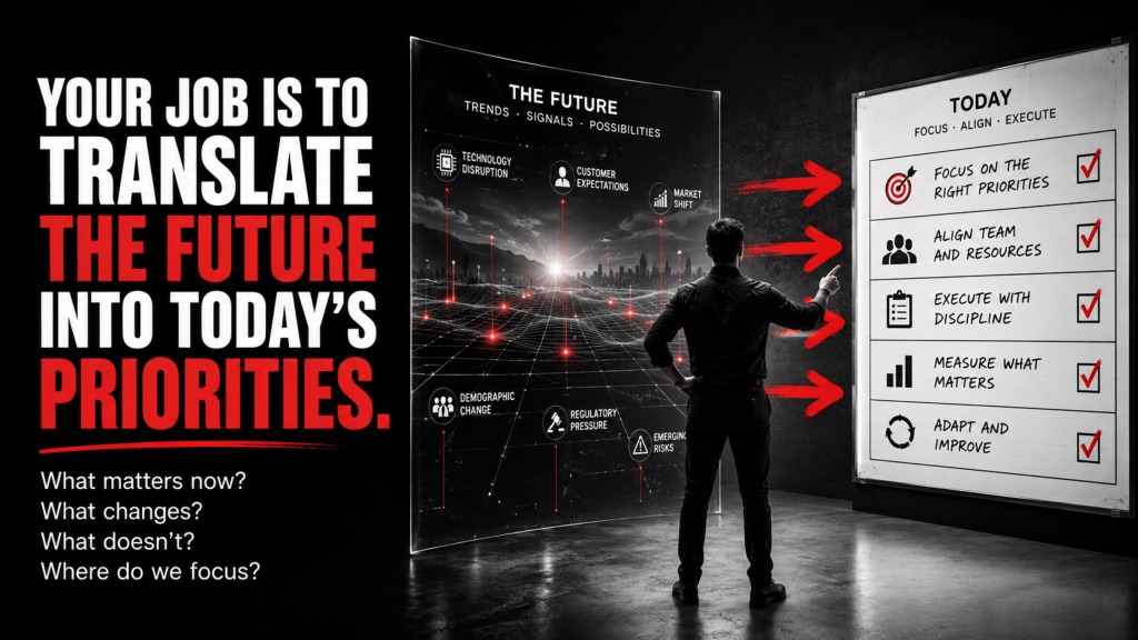 Translate the future into today's priorities.