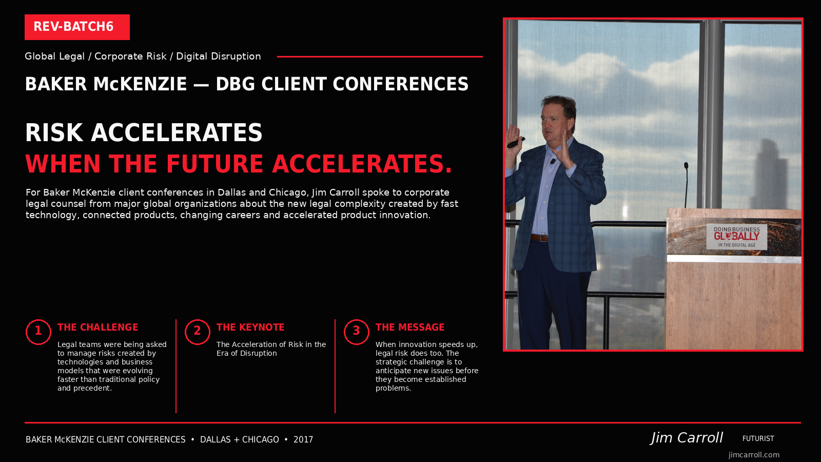 Baker McKenzie: Risk Accelerated When The Future Accelerated.