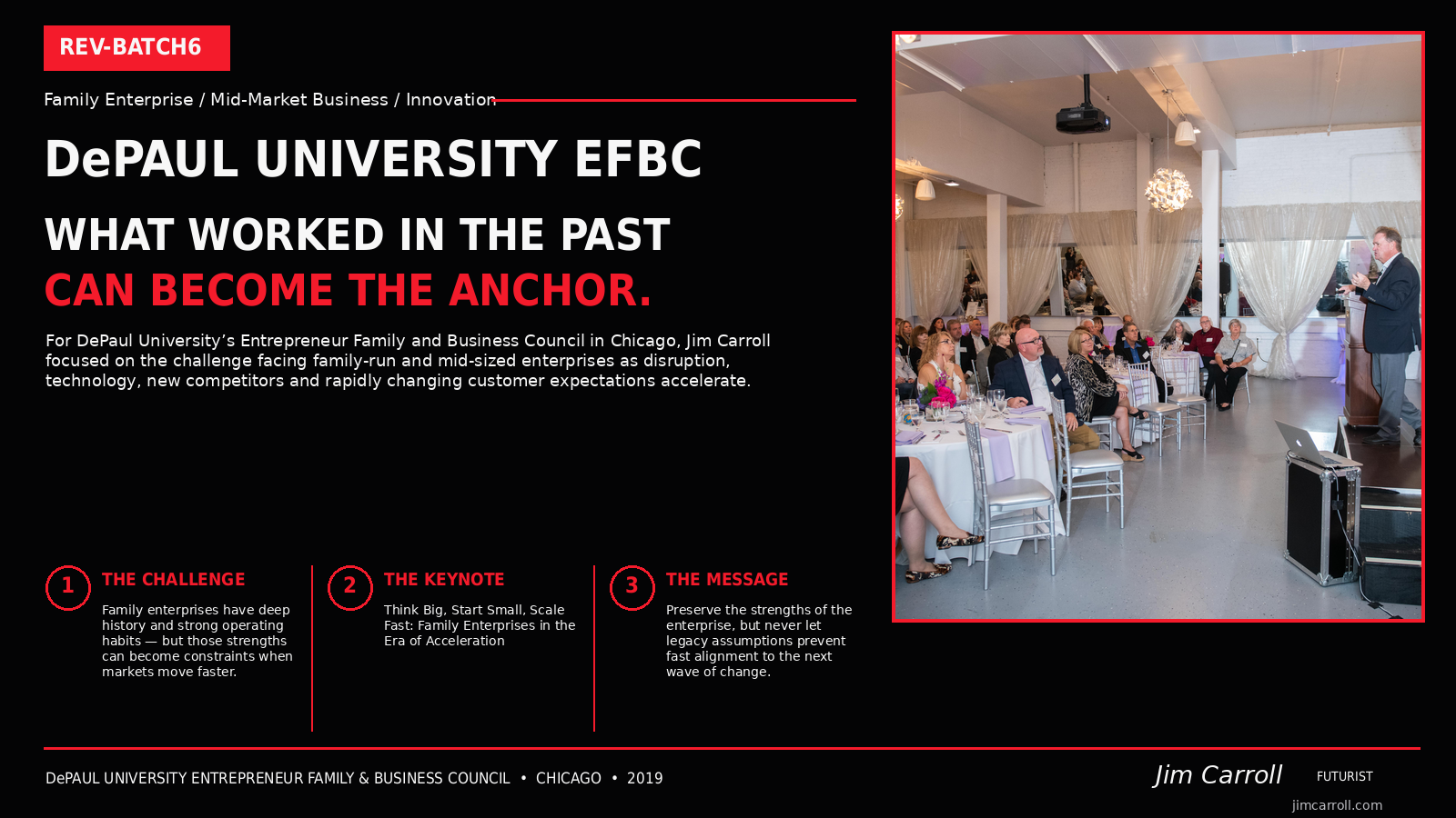 DePaul University EFBC: What Worked In The Past Could Become The Anchor.