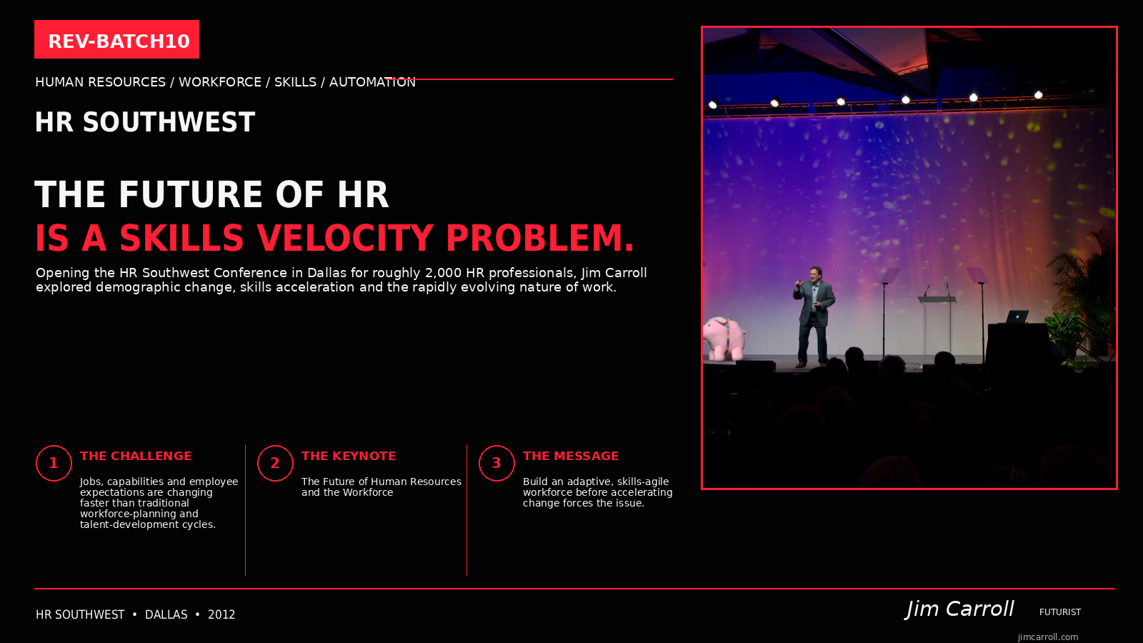 Jim Carroll keynote for HR Southwest