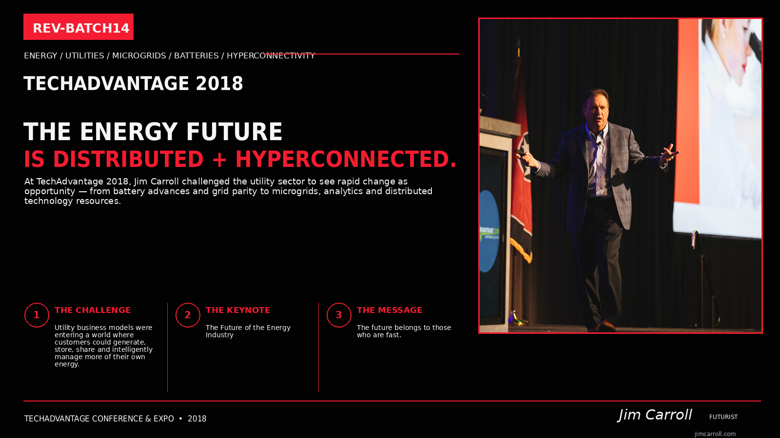 Jim Carroll keynote at TechAdvantage 2018