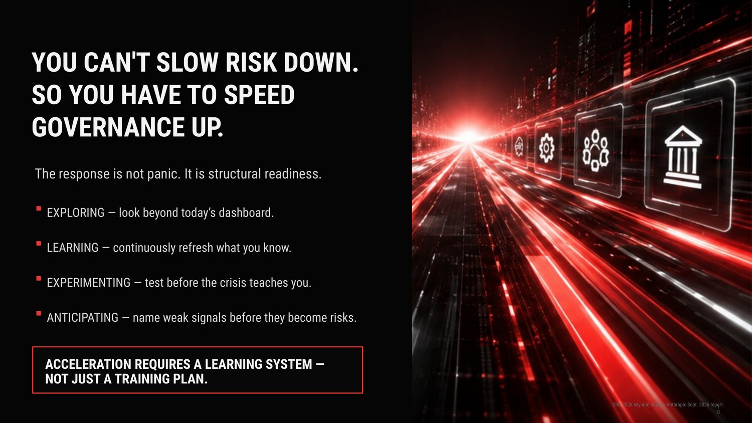 You Cannot Slow Risk Down. So You Have To Speed Governance Up
