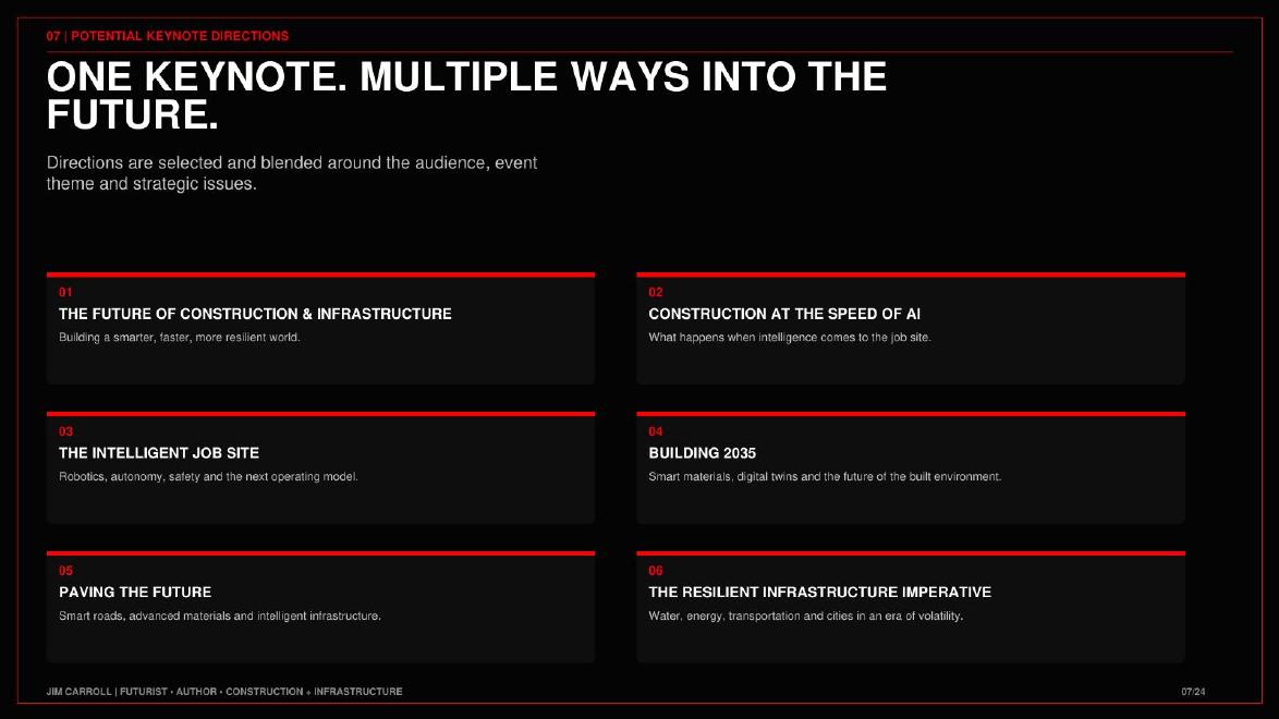 From the Construction & Infrastructure: The Job Site Just Got a Brain keynote guide