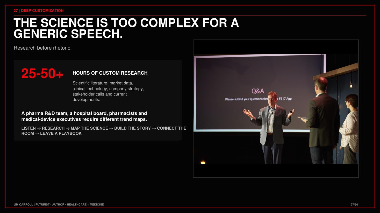 From the Healthcare, Medicine & Pharmacy: Sick Care Is Becoming Predictive Care keynote guide
