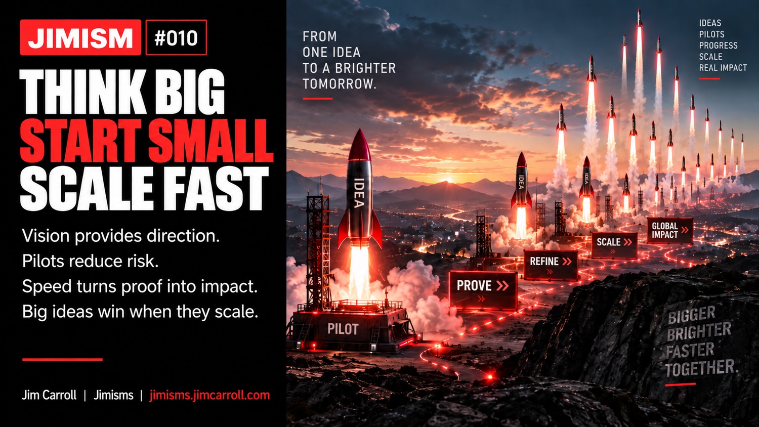 Jimism #010: Think Big, Start Small, Scale Fast