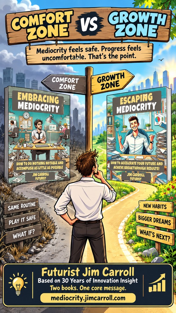 Comfort Zone vs. Growth Zone - Embracing Mediocrity / Escaping Mediocrity by Jim Carroll