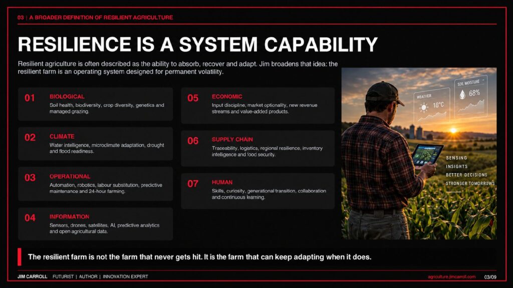 2027 Brief: Resilience is a system capability. Biological, climate, operational, information, economic, supply chain and human.