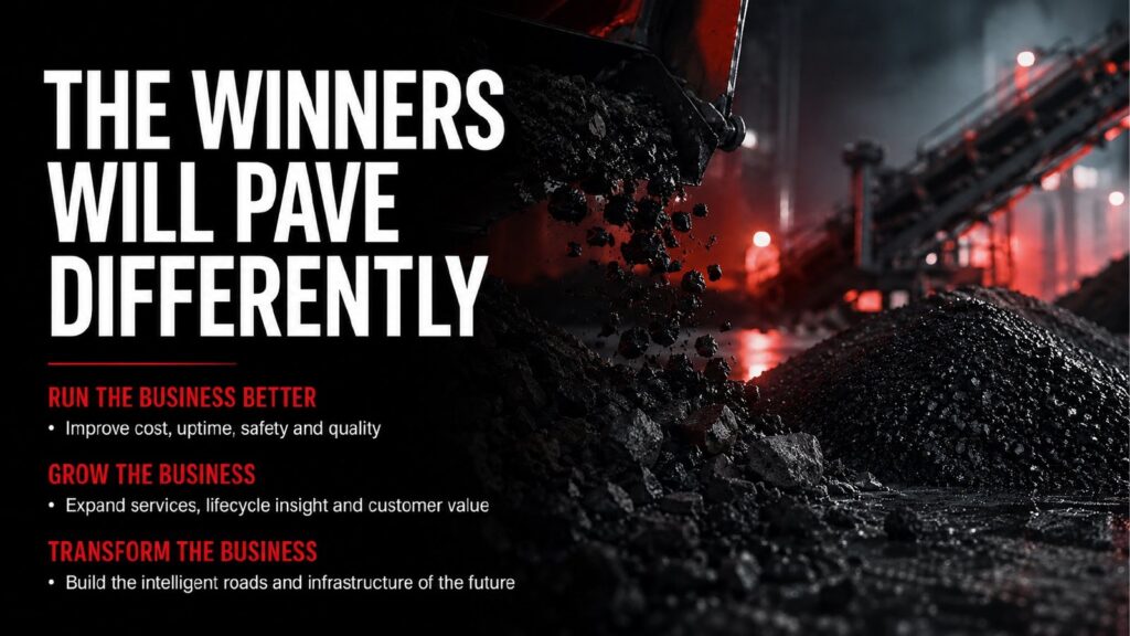 2027 Brief: The winners will pave differently. Run the business better, grow the business, transform the business.
