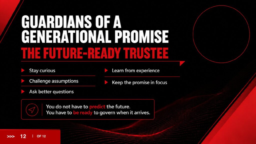 2027 Brief slide 12: Guardians of a generational promise: the future-ready trustee.