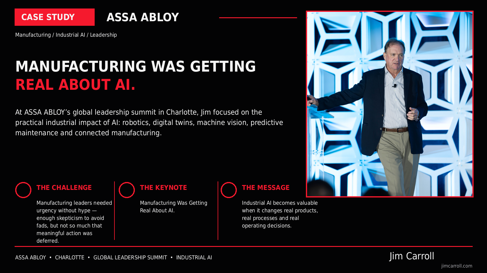 Jim Carroll keynote for ASSA ABLOY