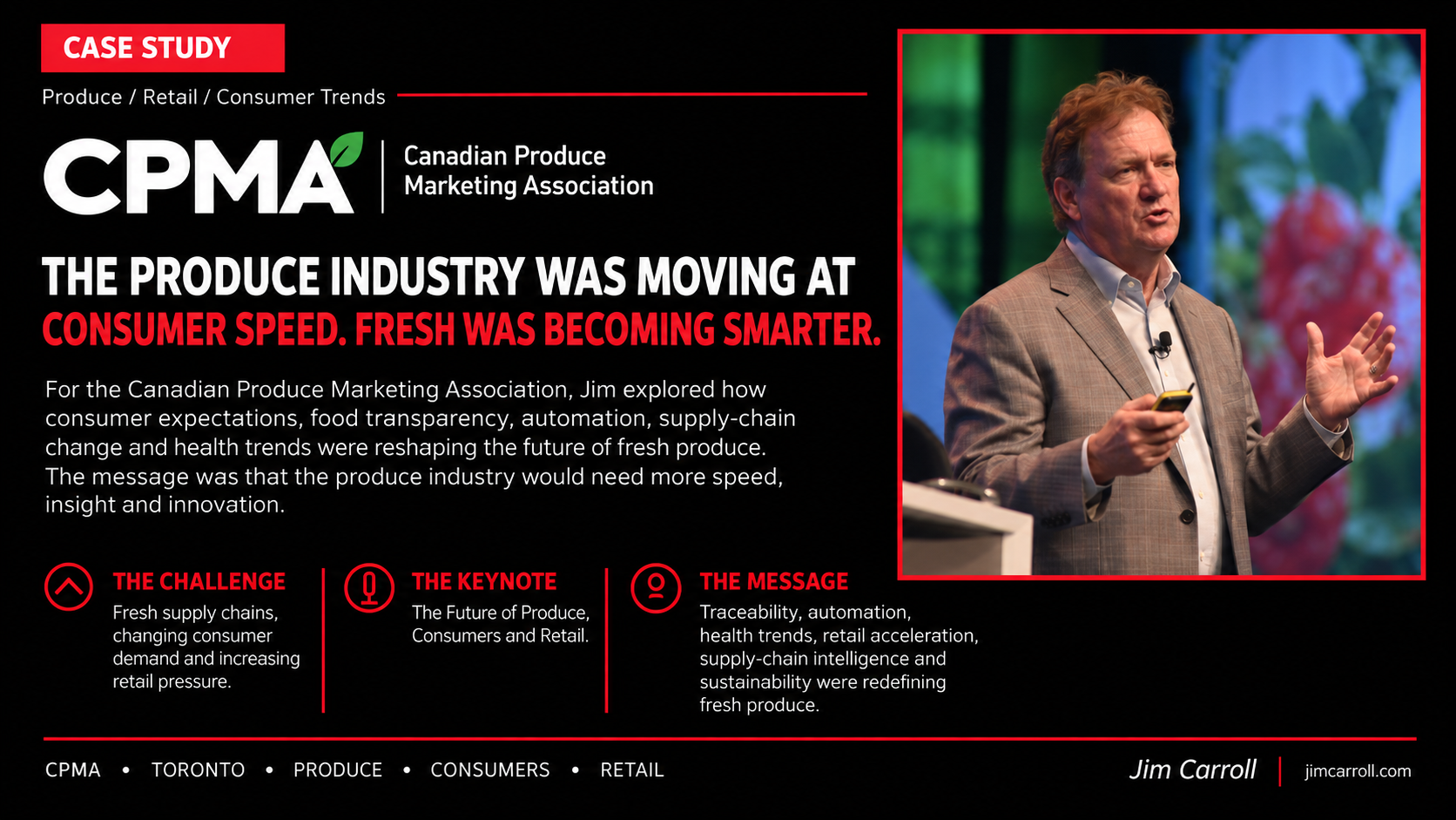 Jim Carroll keynote for CPMA