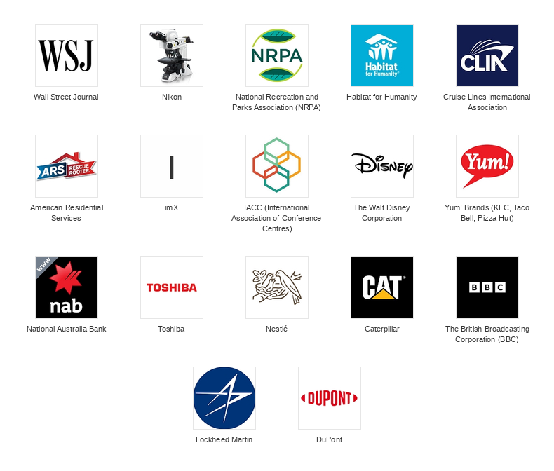 Media & Notable Organizations client logos